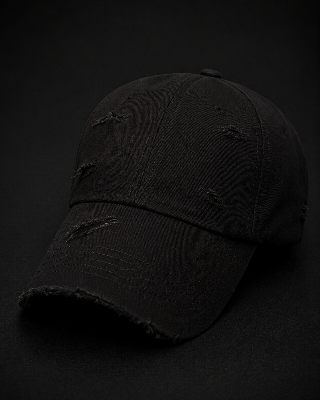 Distressed black Cap